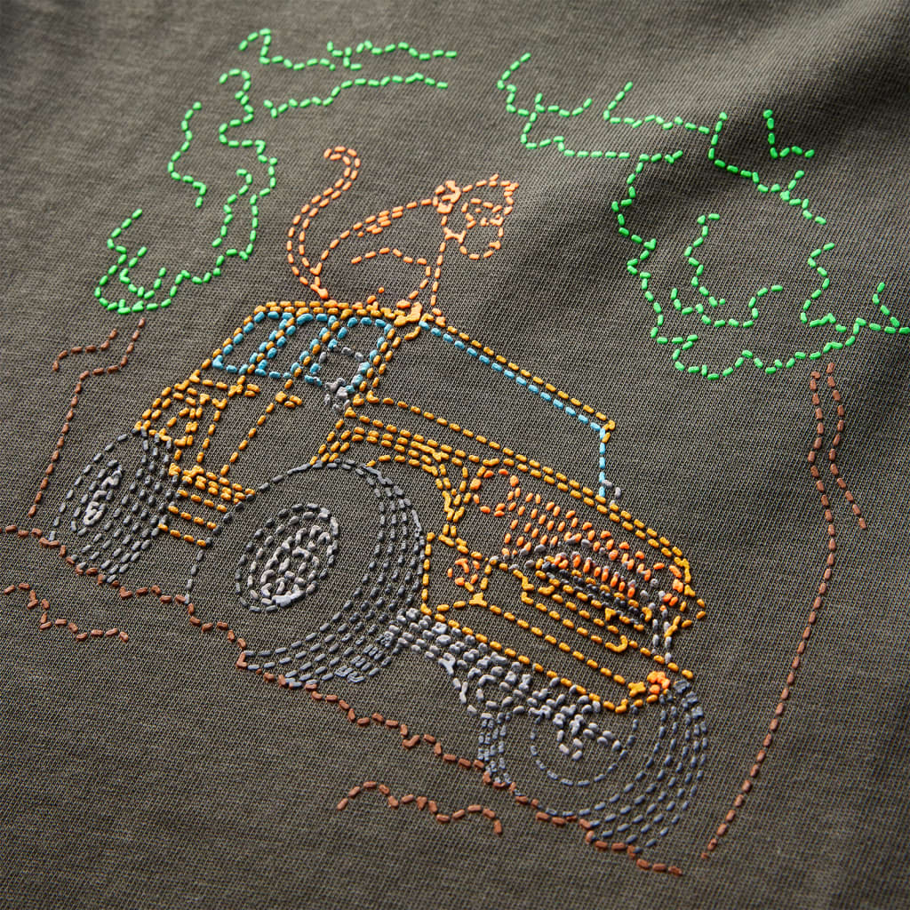 Kids' T-shirt with Long Sleeves Khaki 128