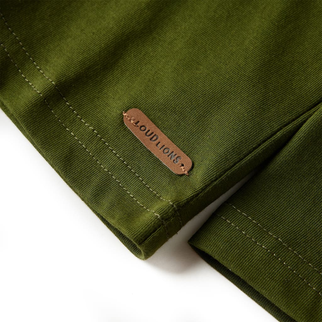 Kids' T-shirt with Long Sleeves Dark Khaki 104
