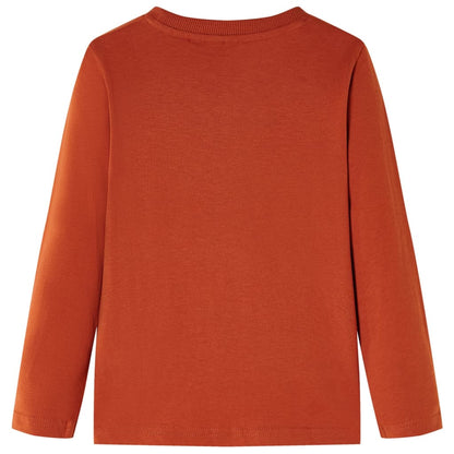 Kids' T-shirt with Long Sleeves Light Rust 116