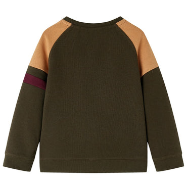 Kids' Sweatshirt Dark Khaki and Camel 92