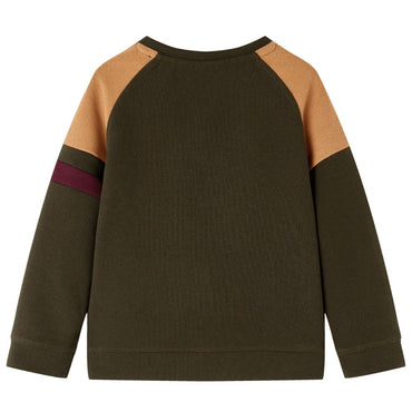 Kids' Sweatshirt Dark Khaki and Camel 104