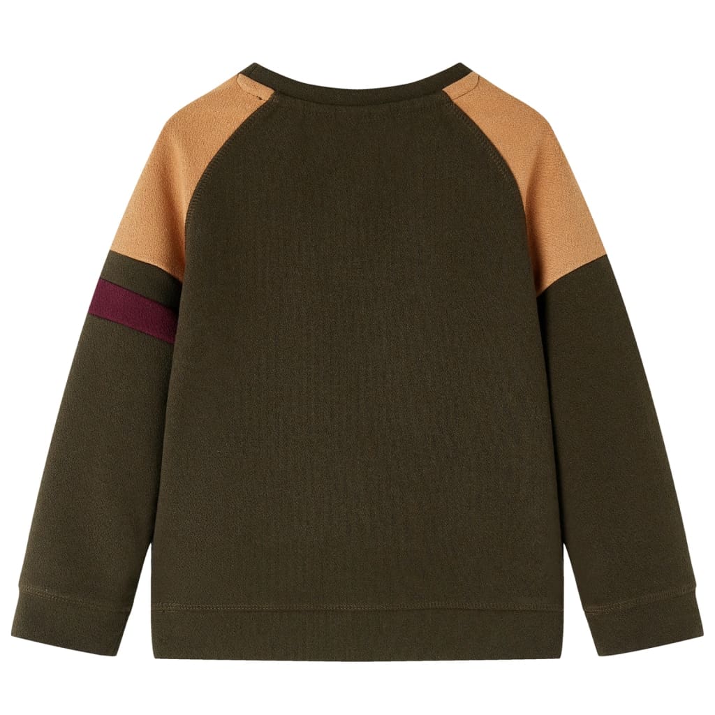 Kids' Sweatshirt Dark Khaki and Camel 116