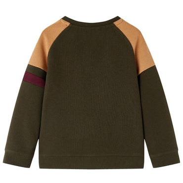 Kids' Sweatshirt Dark Khaki and Camel 128