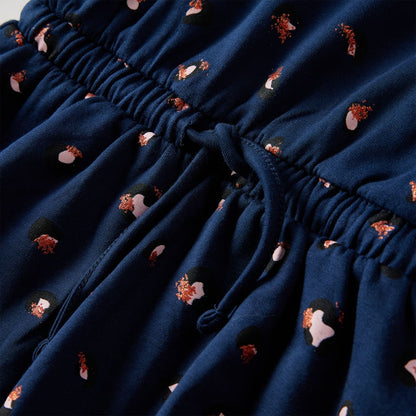 Kids' Dress with Long Sleeves Navy Blue 92