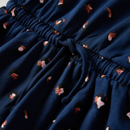 Kids' Dress with Long Sleeves Navy Blue 116