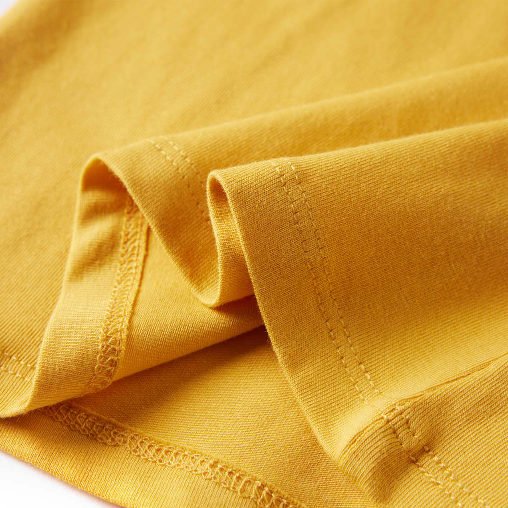 Kids' T-shirt with Long Sleeves Dark Ochre 116