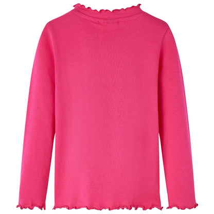 Kids' T-shirt with Long Sleeves Bright Pink 104