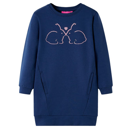 Kids' Sweatshirt Dress Navy 116