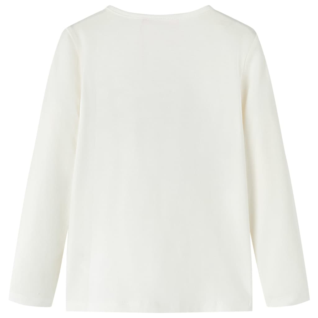 Kids' T-shirt with Long Sleeves Ecru 104