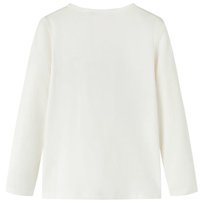 Kids' T-shirt with Long Sleeves Ecru 104