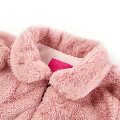 Kids' Coat Faux Fur Pink 116