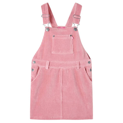 Kids' Overall Dress Corduroy Light Pink 116