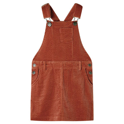 Kids' Overall Dress Corduroy Cognac 92