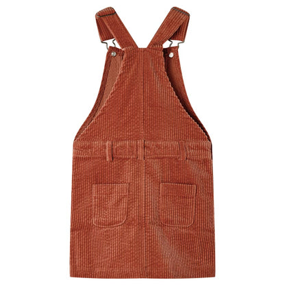 Kids' Overall Dress Corduroy Cognac 104