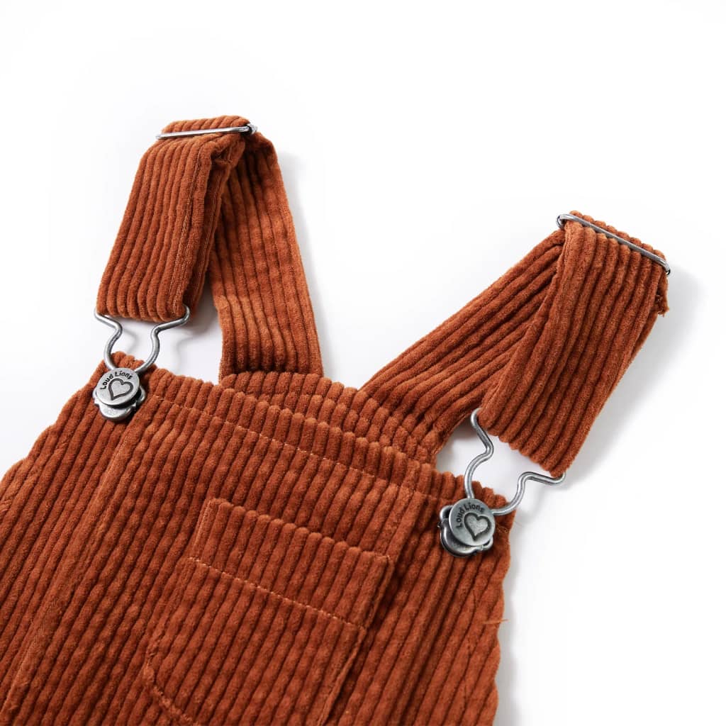 Kids' Overall Dress Corduroy Cognac 104