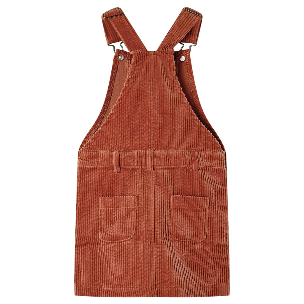 Kids' Overall Dress Corduroy Cognac 128