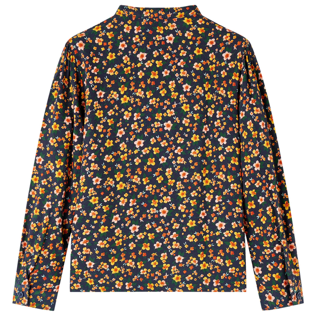 Kids' Shirt with Band Collar Navy 116