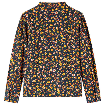 Kids' Shirt with Band Collar Navy 116