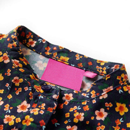 Kids' Shirt with Band Collar Navy 116