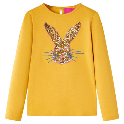 Kids'T-shirt with Long Sleeves Ochre 104