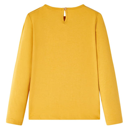Kids'T-shirt with Long Sleeves Ochre 104