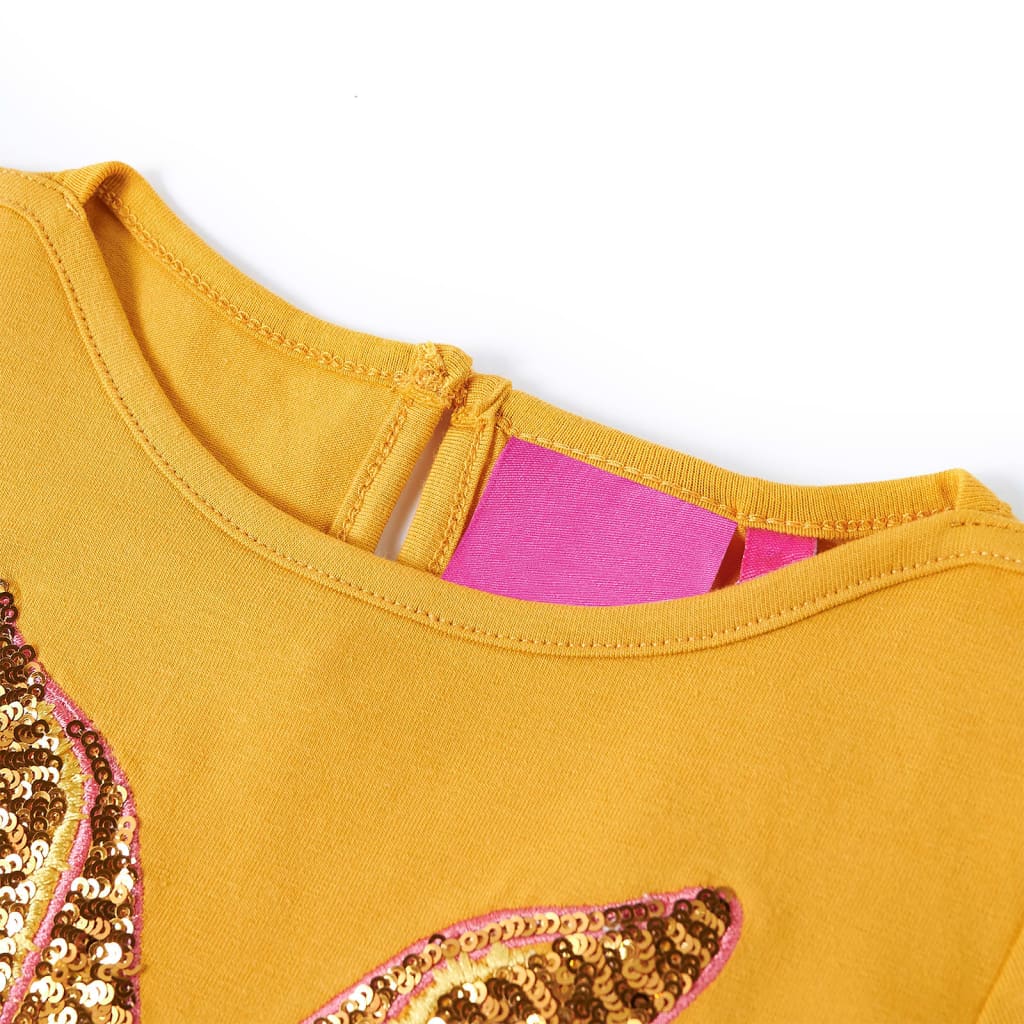 Kids'T-shirt with Long Sleeves Ochre 104