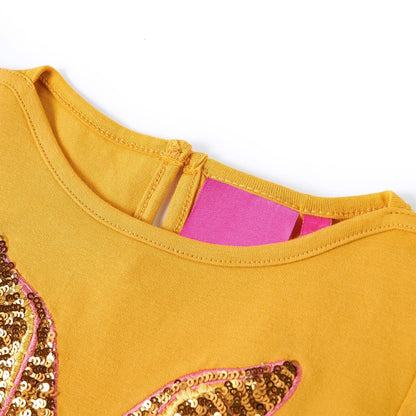 Kids'T-shirt with Long Sleeves Ochre 104