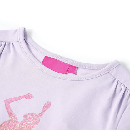 Kids' T-shirt with Long Sleeves Light Lilac 92