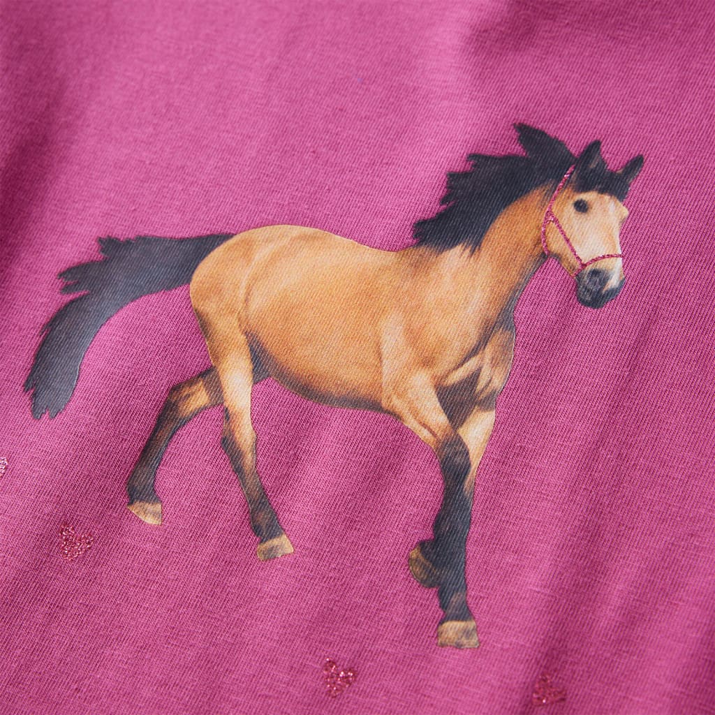 Kids' T-shirt with Long Sleeves Raspberry 92