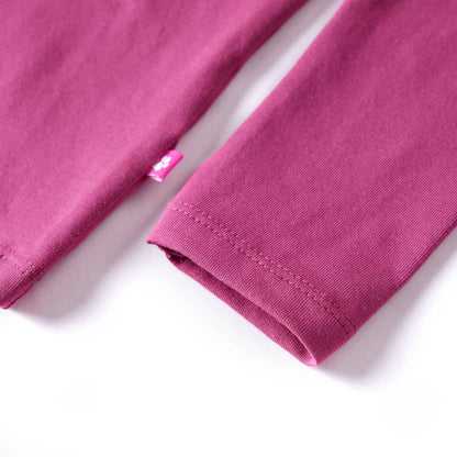 Kids' T-shirt with Long Sleeves Raspberry 92