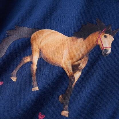 Kids' T-shirt with Long Sleeves Navy Blue 116
