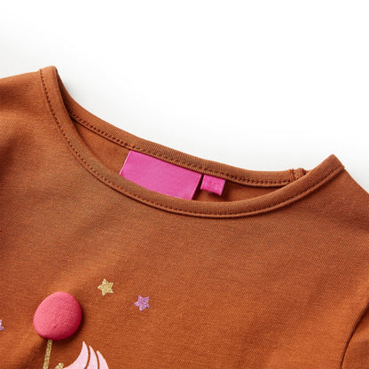 Kids' T-shirt with Long Sleeves Cognac 104