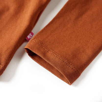 Kids' T-shirt with Long Sleeves Cognac 104