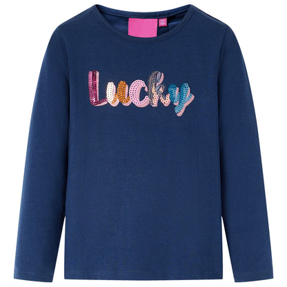 Kids' T-shirt with Long Sleeves Navy Blue 116