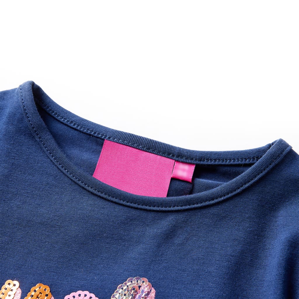 Kids' T-shirt with Long Sleeves Navy Blue 116