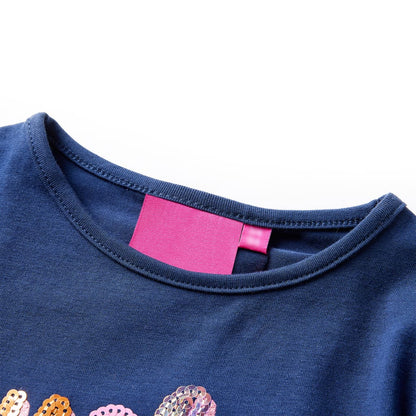 Kids' T-shirt with Long Sleeves Navy Blue 116