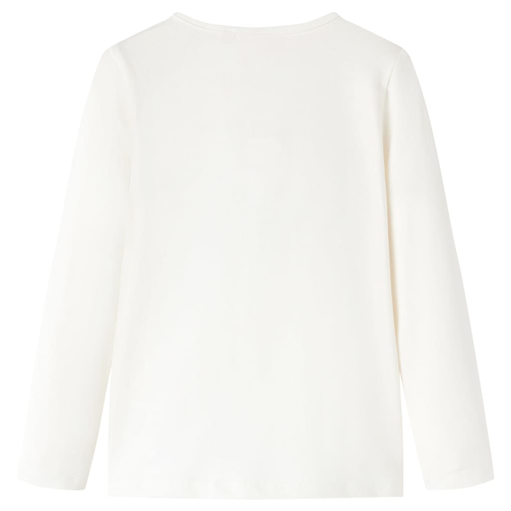 Kids' T-shirt with Long Sleeves Ecru 104