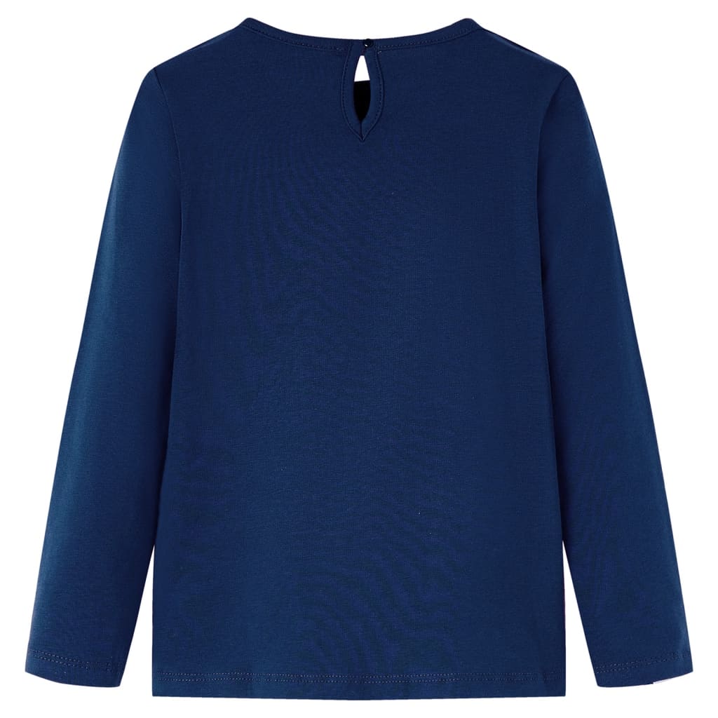 Kids' T-shirt with Long Sleeves Navy Blue 104