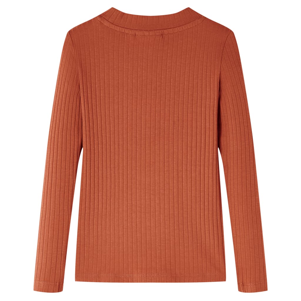 Kids' T-shirt with Long Sleeves Cognac 92