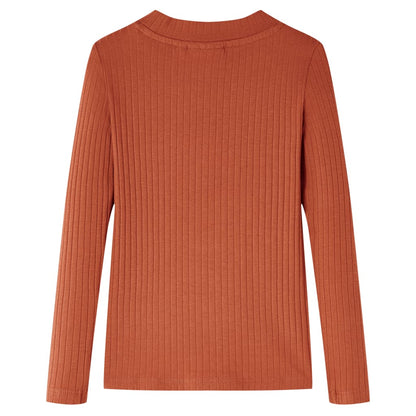 Kids' T-shirt with Long Sleeves Cognac 92