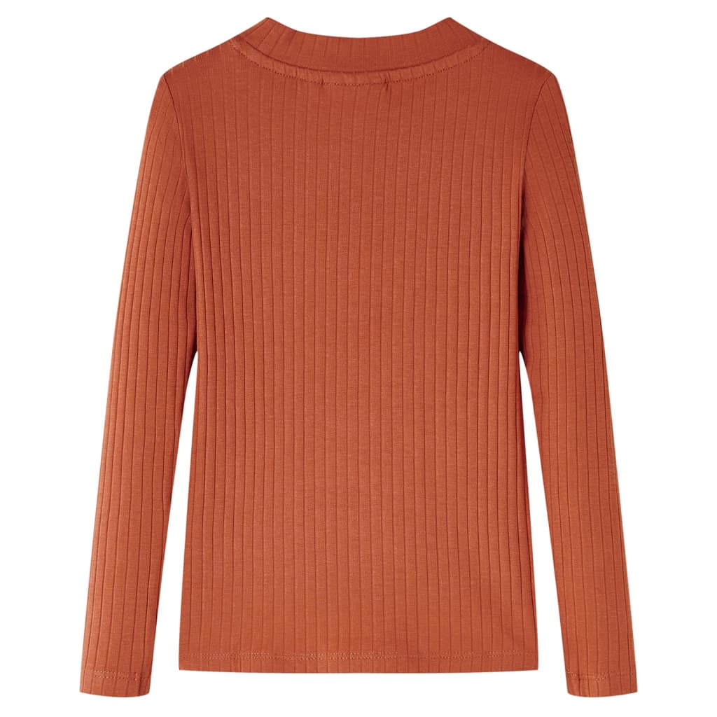 Kids' T-shirt with Long Sleeves Cognac 104
