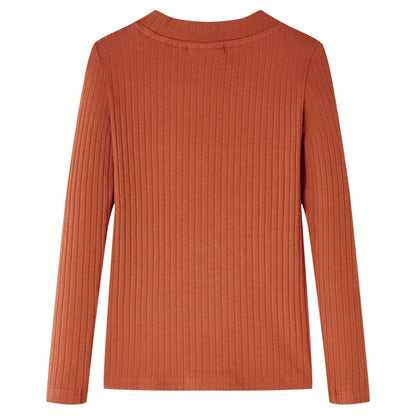 Kids' T-shirt with Long Sleeves Cognac 104