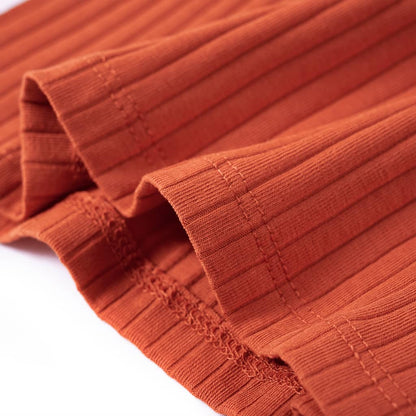 Kids' T-shirt with Long Sleeves Burnt Orange 92