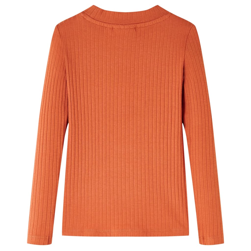 Kids' T-shirt with Long Sleeves Burnt Orange 104