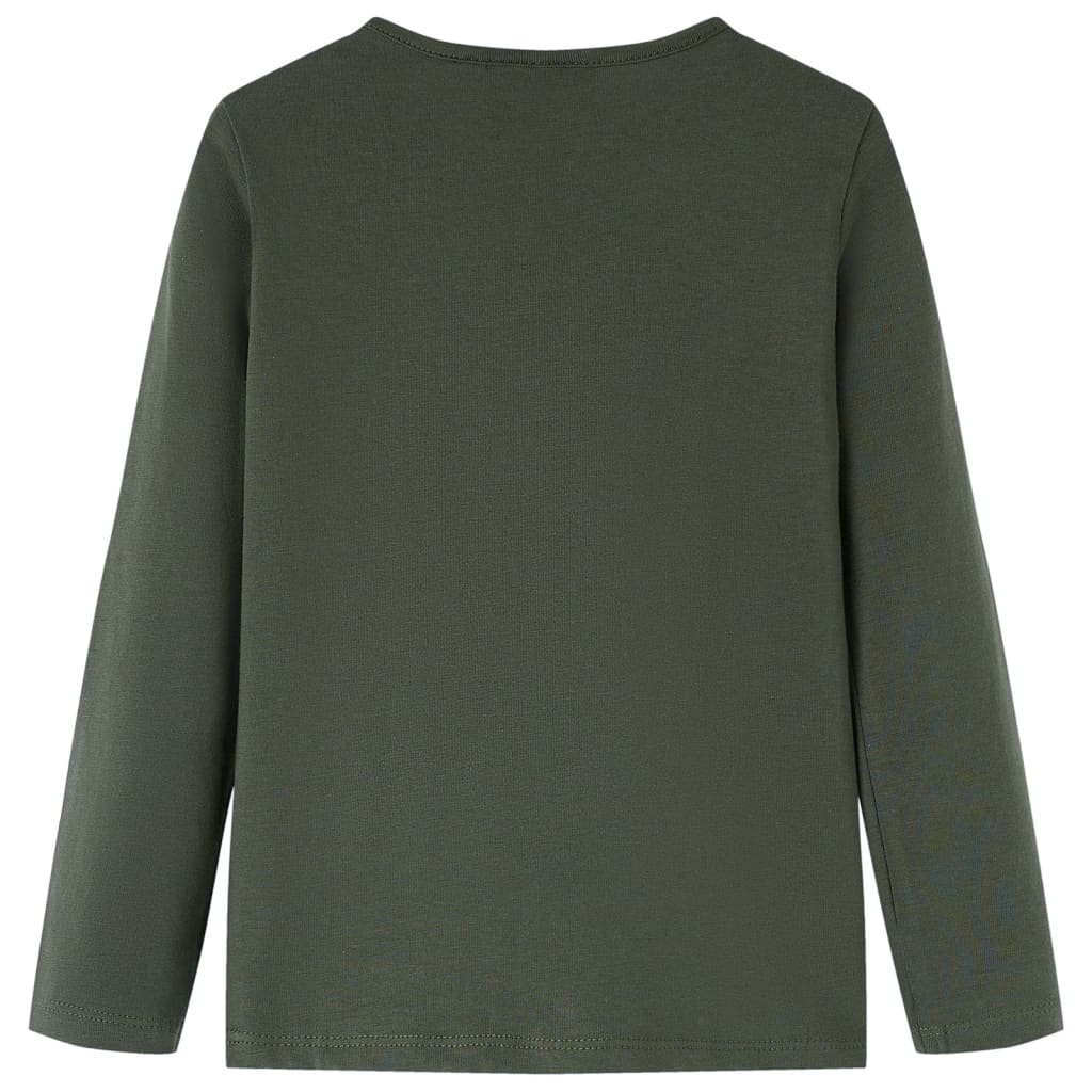 Kids' T-shirt with Long Sleeves Khaki 128