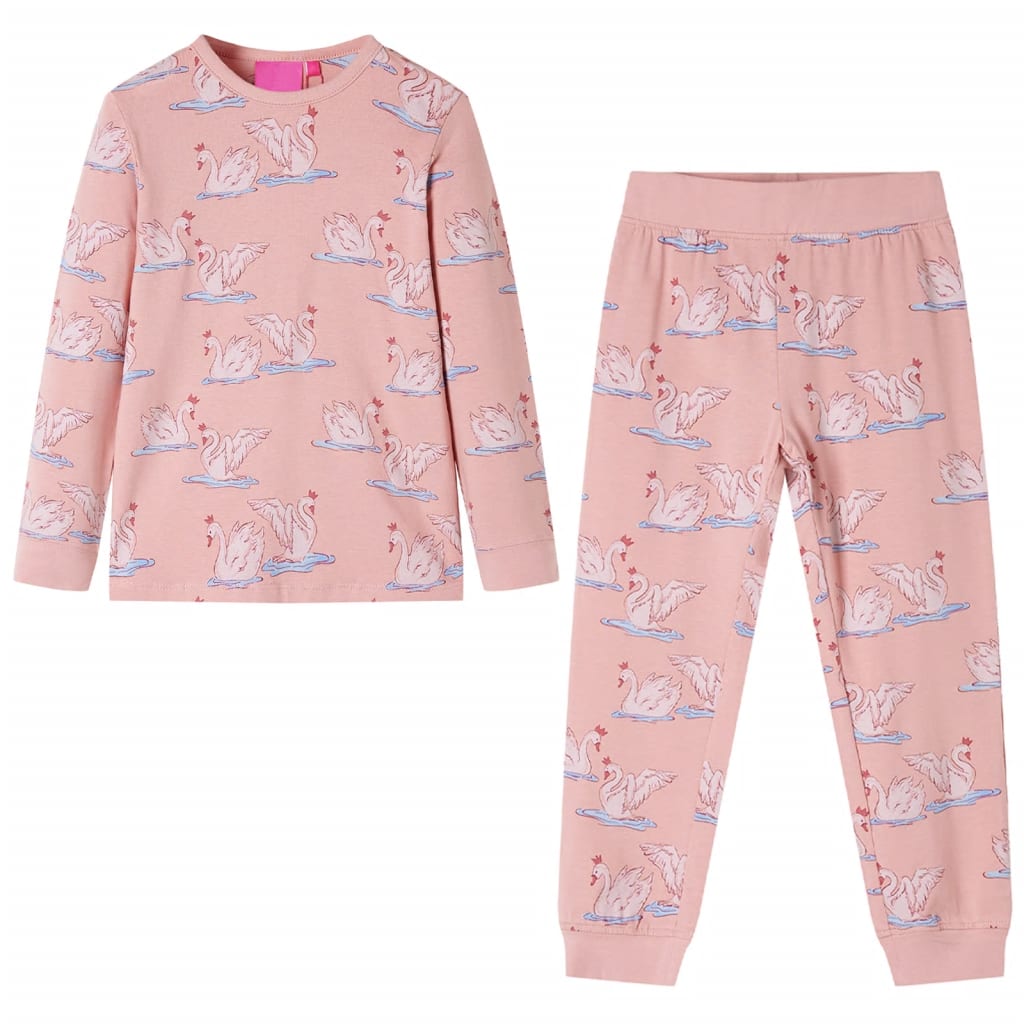 Kids' Pyjamas with Long Sleeves Light Pink 140