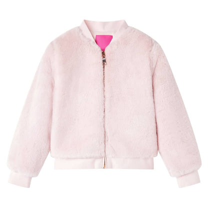 Kids' Jacket Faux Fur Soft Pink 128