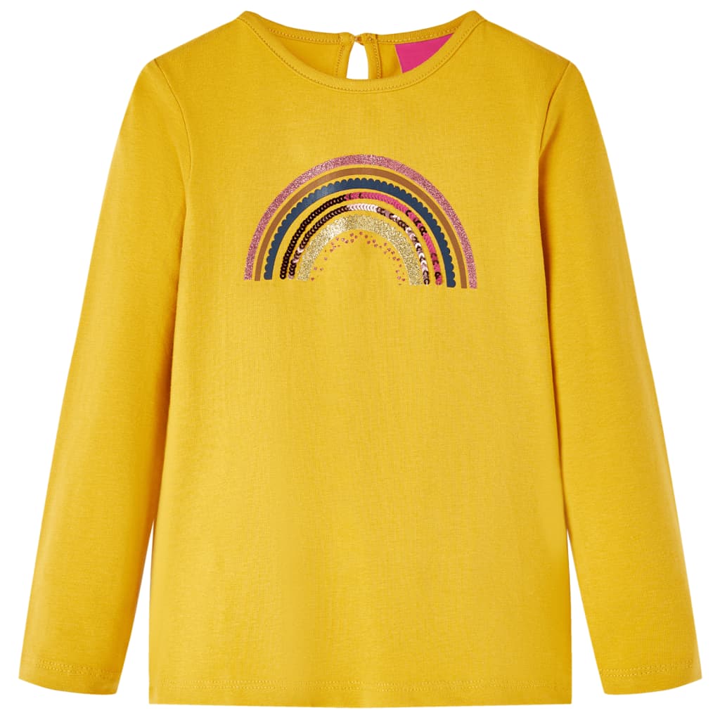 Kids' T-shirt with Long Sleeves Ochre 128