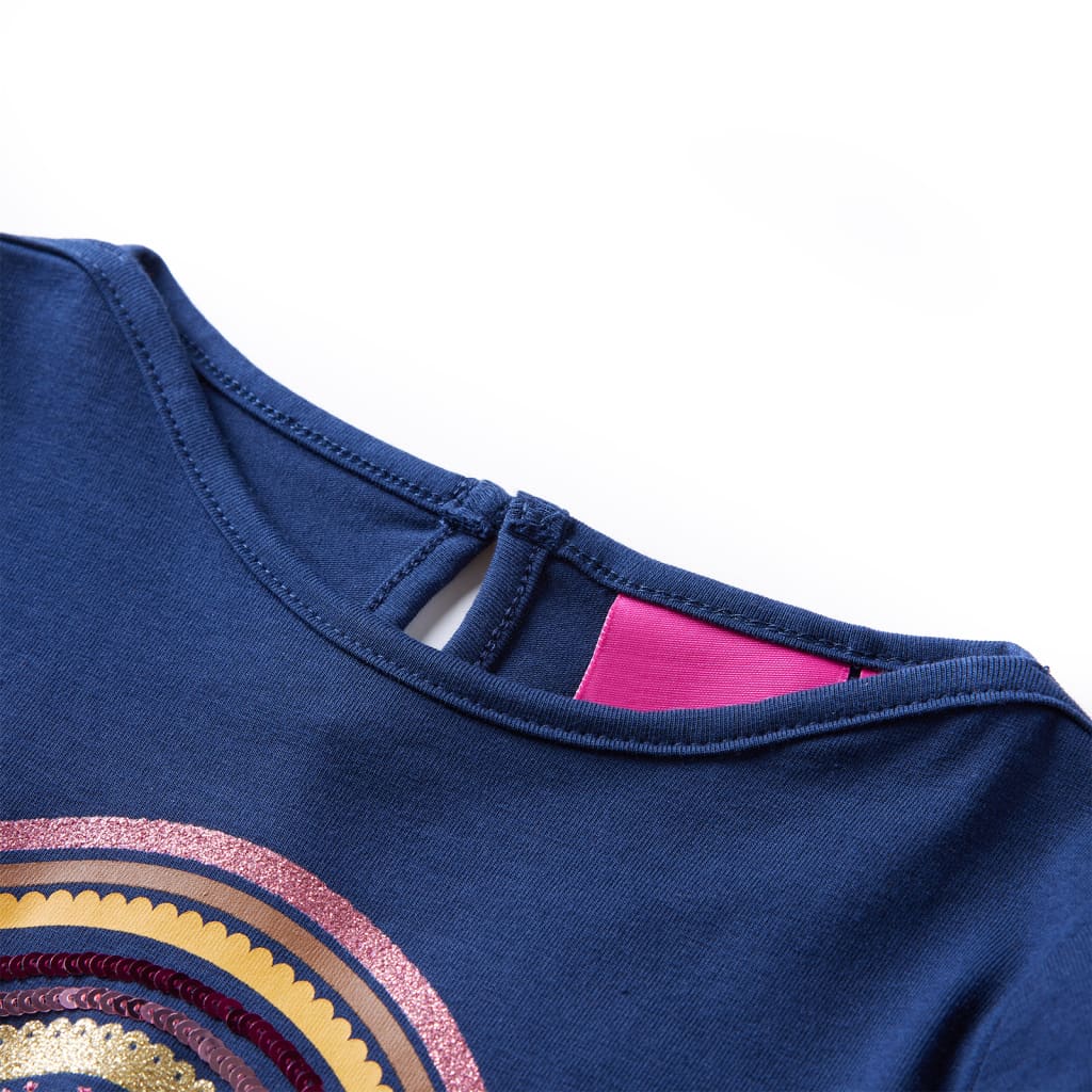 Kids' T-shirt with Long Sleeves Navy Blue 92