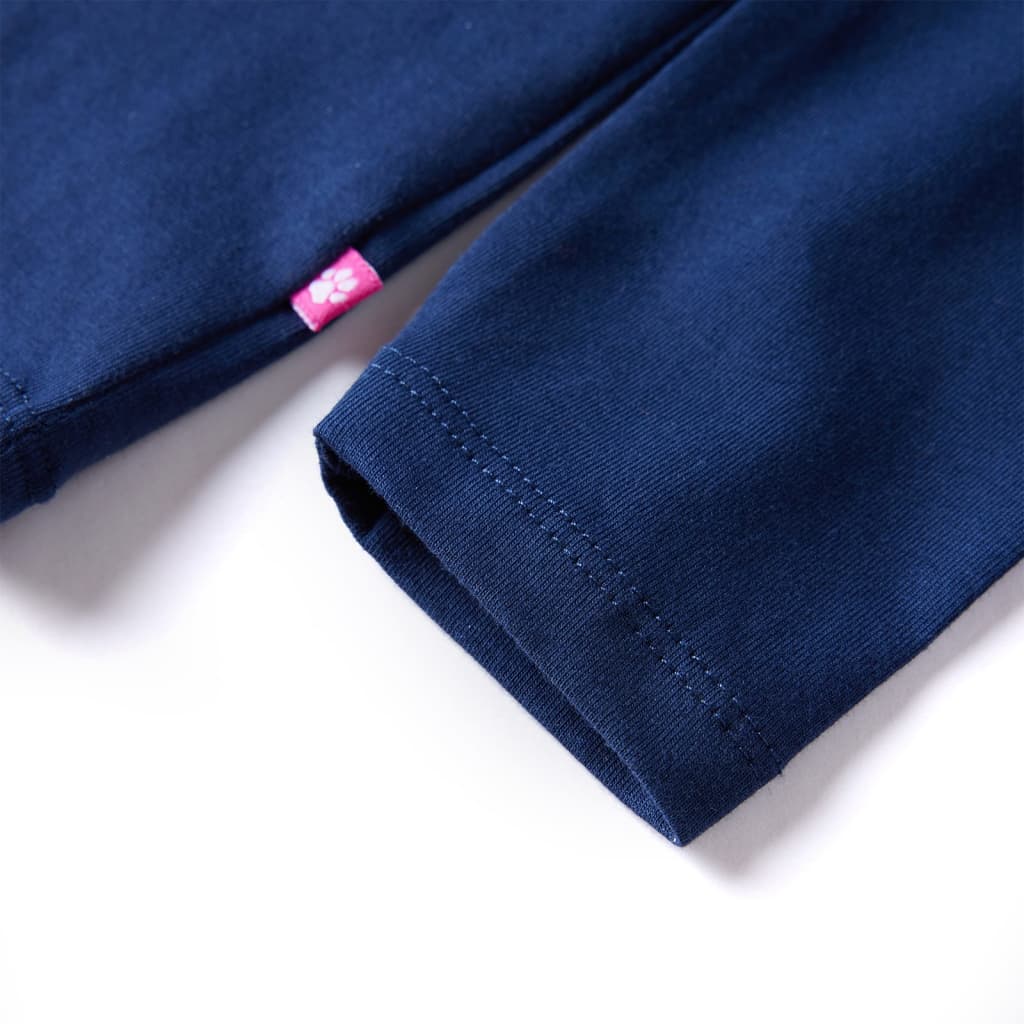Kids' T-shirt with Long Sleeves Navy Blue 92